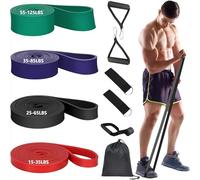 Byitin Bande Elastique Musculation, 4 Niveaux de Force Bande de Résistance, Bandes Musculaires pour Pilates, Stretching, Yoga et Gym