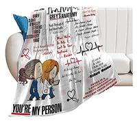 BYIYGSL Couverture en Flanelle Greys Anatomy, Super Douce, Chaude et Moelleuse, légère, réversible, canapé et lit en Polaire, Parfaite pour Offrir aux Enfants et aux Adultes. (Taille : 80 * 120cm)