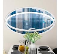 BYJSJY Fenêtre Ovale en Verre Trempé,Fenêtre De Cave Ronde,Cadres De Fenêtres,Fenêtre Circulaire Rotative,Encastrée Hublot,pour Grenier,Chambre(White,120 * 60cm/47.2 * 23.6in)