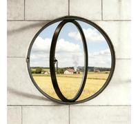 BYJSJY Fenêtre Ronde à Rotation Centrale,Fenêtre Pivotante Circulaire avec Cadre Aluminium et Verre Trempé 0,5 cm,Fenêtre De Cave,Solution de Ventilation Moderne(Black1,100cm/39.4in)