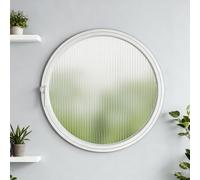 BYJSJY Fenêtre Ronde à Rotation Centrale,Fenêtre Pivotante Circulaire avec Cadre Aluminium et Verre Trempé 0,5 cm,Fenêtre De Cave,Solution de Ventilation Moderne(White3,100cm/39.4in)