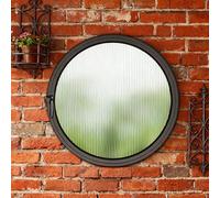 BYJSJY Fenêtre Ronde à Rotation Centrale,Fenêtre Pivotante Circulaire avec Cadre Aluminium et Verre Trempé 0,5 cm,Fenêtre De Cave,Solution de Ventilation Moderne(Black3,80cm/31.5in)