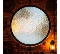 BYJSJY Fenêtre Ronde Encastrée,Fenêtre De Cave,Fenêtres De Hangar Rondes Rotatives À 360°,FenêTre Coulissante avec Poignées,pour Grenier,Cuisine,Salle De Bain(Black2,100cm/39.4in)