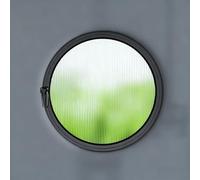 BYJSJY Fenêtre Ronde Moderne à Rotation Centrale,Cadre Aluminium et Verre Trempé 0,5 cm,Fenêtre De Cave,Ventilation Ajustable et Esthétique Contemporaine,Cadres De Fenêtres(Black3,70cm/27.5in)