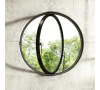 BYJSJY Fenêtre Ronde Moderne à Rotation Centrale,Cadre Aluminium et Verre Trempé 0,5 cm,Fenêtre De Cave,Ventilation Ajustable et Esthétique Contemporaine,Cadres De Fenêtres(Black1,40cm/15.7in)