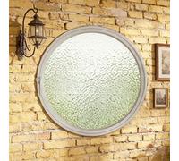 BYJSJY Fenêtre Ronde Moderne à Rotation Centrale,Cadre Aluminium et Verre Trempé 0,5 cm,Fenêtre De Cave,Ventilation Ajustable et Esthétique Contemporaine,Cadres De Fenêtres(White2,80cm/31.5in)