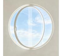BYJSJY Fenêtre Ronde Rotative 360° - Cadre en Alliage d'Aluminium et Verre Trempé, Poignée Verrouillable, Design Moderne pour Chambre, Salle de Bain, Grenier(White,50cm/19.7in)