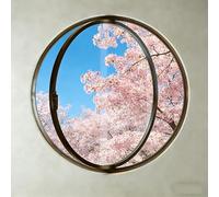 BYJSJY Fenêtre Ronde rotative à 360° Aluminium Cadre Verre Trempé Transparent,Fenêtres à Pivot Central Ventilation et Décoration,Fenêtre Circulaire,Design Moderne(Black,100cm/39.4in)