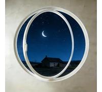 BYJSJY Fenêtre Ronde rotative à 360° Aluminium Cadre Verre Trempé Transparent,Fenêtres à Pivot Central Ventilation et Décoration,Fenêtre Circulaire,Design Moderne(White,80cm/31.5in)