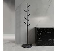 BYJSJY Portemanteau avec Crochets,Portant À Vêtement D’Entrée,Porte-Manteau en Métal,pour Vêtements,Manteaux,Chapeaux,Sacs,Porte Manteau sur Pieds pour Maison/Bureau/Couloir,Noir