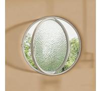 BYJSJY Ronde Fenêtre De Cave,Cadres De Fenêtres,Fenêtre Circulaire Rotative en Verre,Fenêtre Décorative en Verre Hublot for Grenier,Chambre À Coucher Cuisine(White1,90cm/35.4in)