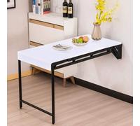 BYJSJY Table Murale Rabattable avec étagères, Bureau Mural Gain de Place(D)