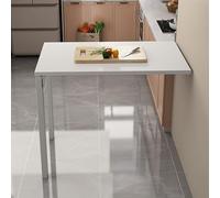 BYJSJY Table Murale Rabattable, Table Pliante Murale Gain de Place en Panneau de Qualité, Bureau Mural Multifonction pour Cuisine, Salle à Manger, Chambre et Salon(White,75x50cm(29.5x19.7in))