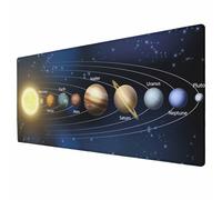 BYJUMB Grand tapis de souris de jeu Planets of The Solar System Exploration spatiale avec base en caoutchouc antidérapant pour bureau, maison, 90 x 40 cm