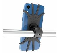 ByKing Support de téléphone pour vélo rotatif à 360 ° pour smartphones jusqu'à 16,7 cm Support de téléphone pour vélo moto scooter chariot Silicone anti-vibration