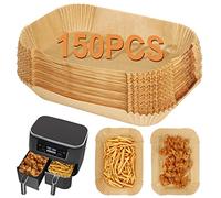 BYKITCHEN 150 Pièces Papier Cuisson Pour Air Fryer Ninja 9,5L/7.6L, Accessoire Pour Air Fryer Ninja, Papier Sulfurisé Compatible Ninja AF300EU/ Foodi Max Dual Zone AF400EU/Double Stack XL SL400EU