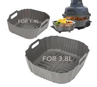 BYKITCHEN Air Fryer Aliments en silicone pour Ninja CRISPI / Crispy Friteuse en verre portable UK 3,8 L, 1,4 l, pour friteuse à air croustillante, accessoires pour Ninja Crisper FN101UK