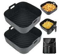 BYKITCHEN Air fryer Moule en silicone pour friteuse à air chaud Philips XL/Ninja Speedi ON400EU/COSORI 5,5 l/6 L/Ninja Max Pro 6,2 l, accessoires Airfryer, friteuse à air chaud, moule en silicone au