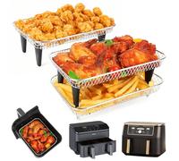 BYKITCHEN Airfryer Accessoires pour Friteuse Cosori, 2 chambres, Dual Zone Air Fryer 8,5 l, grille de cuisson pour Ninja Flex Drawer AF500EU 10,4 l