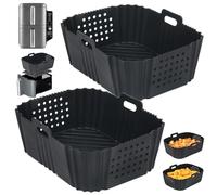 BYKITCHEN Airfryer Lot de 2 moules en silicone pour friteuse à air chaud Ninja Double Stack XL SL400EU, accessoires pour friteuse à air chaud Ninja SL400EU 9,5 l