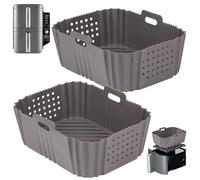 BYKITCHEN Moule Silicone Air Fryer pour Ninja Double Stack XL SL400EU,Lot de 2 Moule Accessoires Airfryer pour Foodi Max Dual Zone 9.5l SL400EU