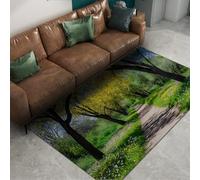 BYLEEHOMED Arpente Espace paysager Tapis Chemin forestier Campagne Moderne Nature sans mues Salle à Manger Entrée Salon Tapis 200x300cm