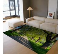 BYLEEHOMED Forest Path Soleil Surface Lavable Tapis de Ferme Tapis Doux antidérapant Lavable Surface intérieure Lumineuse pour la décoration du Bureau à Domicile 80x150cm