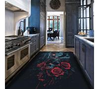 BYLEEHOMED Gothique Château Entrée Tapis Ultra Doux Vintage LowPile Tapis avec Support en Caoutchouc antidérapant Dark Academia Décor de Chevet 160x200cm