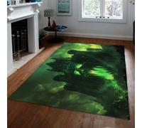 BYLEEHOMED Halloween Dark Tapis 160x200cm Crâne Château Porte d’entrée Tapis Lavable Tapis d’entrée Academia Aurora Bienvenue Paillassons pour l’entrée