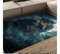 BYLEEHOMED Halloween Entrée Tapis Foncé Style Preppy Crâne Château Lavable Cuisine Antidérapant Jeter Tapis Doux À Pouille Pub Club Décor 120x160cm