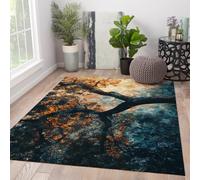 BYLEEHOMED Recherche vers Le Haut Arbre de Vie Tapis d’entrée 200x300cm Automne Paysage Naturel Doux Antidérapant Tapis Lavable en Machine pour Décor de Salon