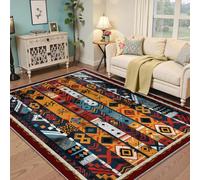 BYLEEHOMED Tapis d’Accent pour la Maison 160x200cm Moquette géométrique Bohème Style Western Fair Isle Idéale pour Les Zones très fréquentées dans Le Salon d’entrée