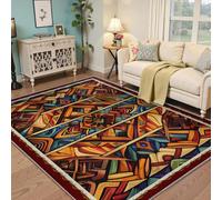 BYLEEHOMED Tapis lavables à la Machine de 180x270cm pour Salon antidérapants Doux de Ferme tribale Africaine Tapis Vintage de Salle de Jeux pour Nurseries