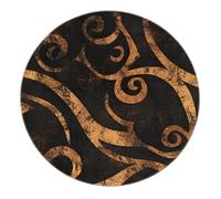 BYLEEHOMED Tapis Rond Baroque Tapis Circulaire Gothique Vintage carpette Circulaire pour Salon Chambre Moquette à Poil Bas carpette Traditionnel de Bureau à la Maison 90 cm