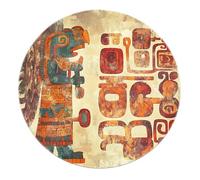 BYLEEHOMED Tapis Rond d’entrée carpette Circulaire Amérindien du sud-Ouest Bohème Tapis Rustique Lavable antidérapant pour Porte d’entrée 180 cm