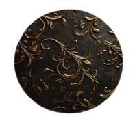 BYLEEHOMED Tapis Ronds de Style Victorien pour Salon Tapis Baroque à Motifs roulants Tapis Circulaire à Poil Bas antidérapant Anti-Taches pour Chevet 150 cm
