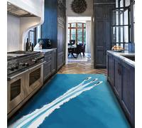 BYLEEHOMED Trio de Tapis de Surf pour Salle de Bain Sports Aquatiques sur l’océan Vagues Blanches Tapis antidérapant à Poil Bas Lavable sous la Table Basse 150x210cm