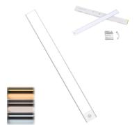 Bylenka Bande lumineuse de mouvement, capteur intelligent sans perforation, lumières LED magnétiques rechargeables, lampe d'armoire, éclairage sous le comptoir, trois réglages de température de
