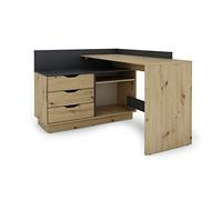 byLIVING Belfast 03 Bureau d'angle, Marron, B 129, H 83,5, T 105 cm