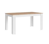 byLIVING Nori Table à Manger, Bois d'ingénierie, Blanc-Chêne Artisanal, 160 x 90, H 75 cm