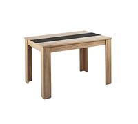 byLIVING Nori/Table de Cuisine Moderne Aspect chêne/Plateau réversible en Noir ou Blanc/Table de Cuisine 140 x 80 cm H 75 cm Marron