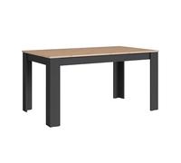 byLIVING Nori Table de Salle à Manger Moderne Aspect chêne avec Pieds en mélamine Anthracite Grande Table 160 x 90 cm Hauteur 75 cm