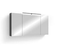 byLIVING Spree/Corps Mat avec Portes Miroir, Armoire Suspendue avec Fonction Soft-Close, éclairage LED Inclus, Armoire de Salle de Bain avec boîte de Prise et Interrupteur, l 120 x H 60 x P 20 cm