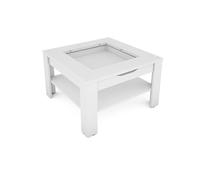 byLIVING Table Basse, Bois d'ingénierie, Blanc, B 67, H 43, T 67 cm