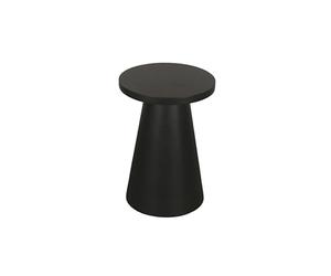 byLIVING Table d'appoint Cone/Bois Massif Acacia Laqué Noir/Ronde/Table Basse/Table de Salon/Table de Chevet/Bois Véritable/D 40, H 50 cm
