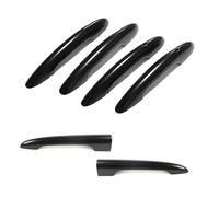 BYLKFC Couvercle Poignée Porte Extérieure Ensemble De 6 Garnitures Poignées Porte Pour MINI Pour Cooper S, D, JCW F54 Pour Clubman (2015-2023) Voiture Garniture(Noir 1,Avec trou et lumière)