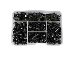 BYLKFC Ensemble de vis de carénage Kit De 177 Vis Et Écrous De Carénage pour Moto pour Suzuki GSXR1100 GSX-R1100 GSX-R 1100 GSX R1100 1986-1992 Vis de Fixation Fixation(Noir)