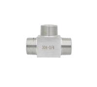 BYLSAGWHT 1/8" NPT Male-Male-Male Tee 3 Ways 304 Stainless Steel Pipe Fitting Connector Splitter Block