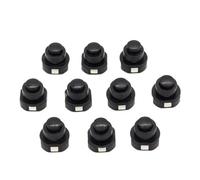 BYLSAGWHT 10PCS a lot Flashlight Torch Part Round Push Button Switch Black DC 30V 1A 10mm x 10mm (D*H)