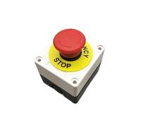 BYLSAGWHT 1Pcs Emergency Stop Button Control Box Red Mushroom Head Push Button Switch XB2-ES542 10A/600V